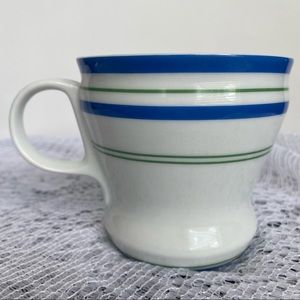Retro Look Starbucks Blue & Green Stripe Circa 2007 12oz Coffee Mug